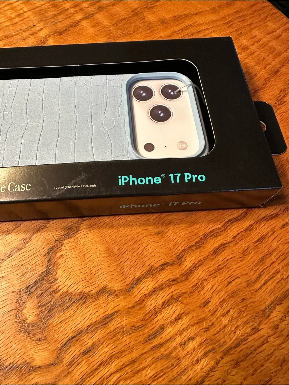 Blue Croc Phone Case for iPhone 17 Pro